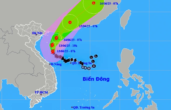 Bão số 1 giật cấp 13, dần suy yếu