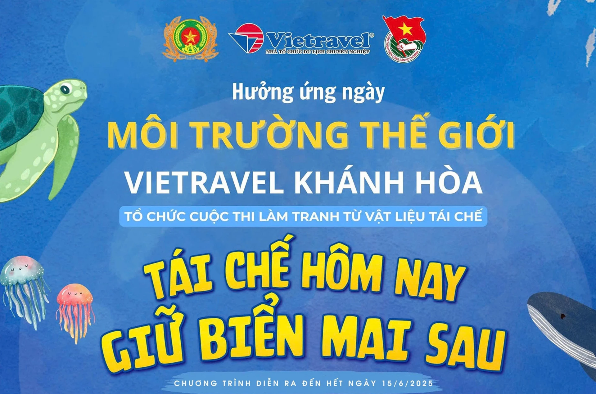 Vietravel Khánh Hòa tổ chức cuộc thi làm tranh tái chế truyền thông điệp bảo vệ môi trường biển