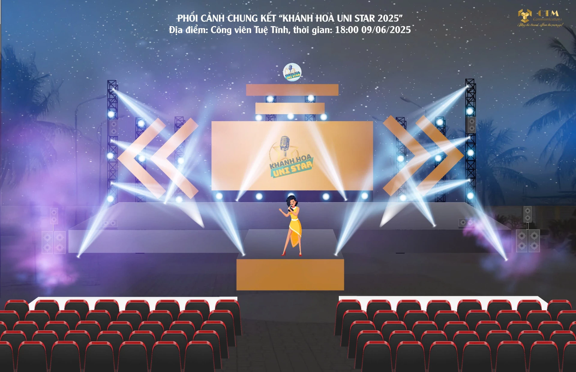 Phối cảnh sân khấu đêm chung kết.