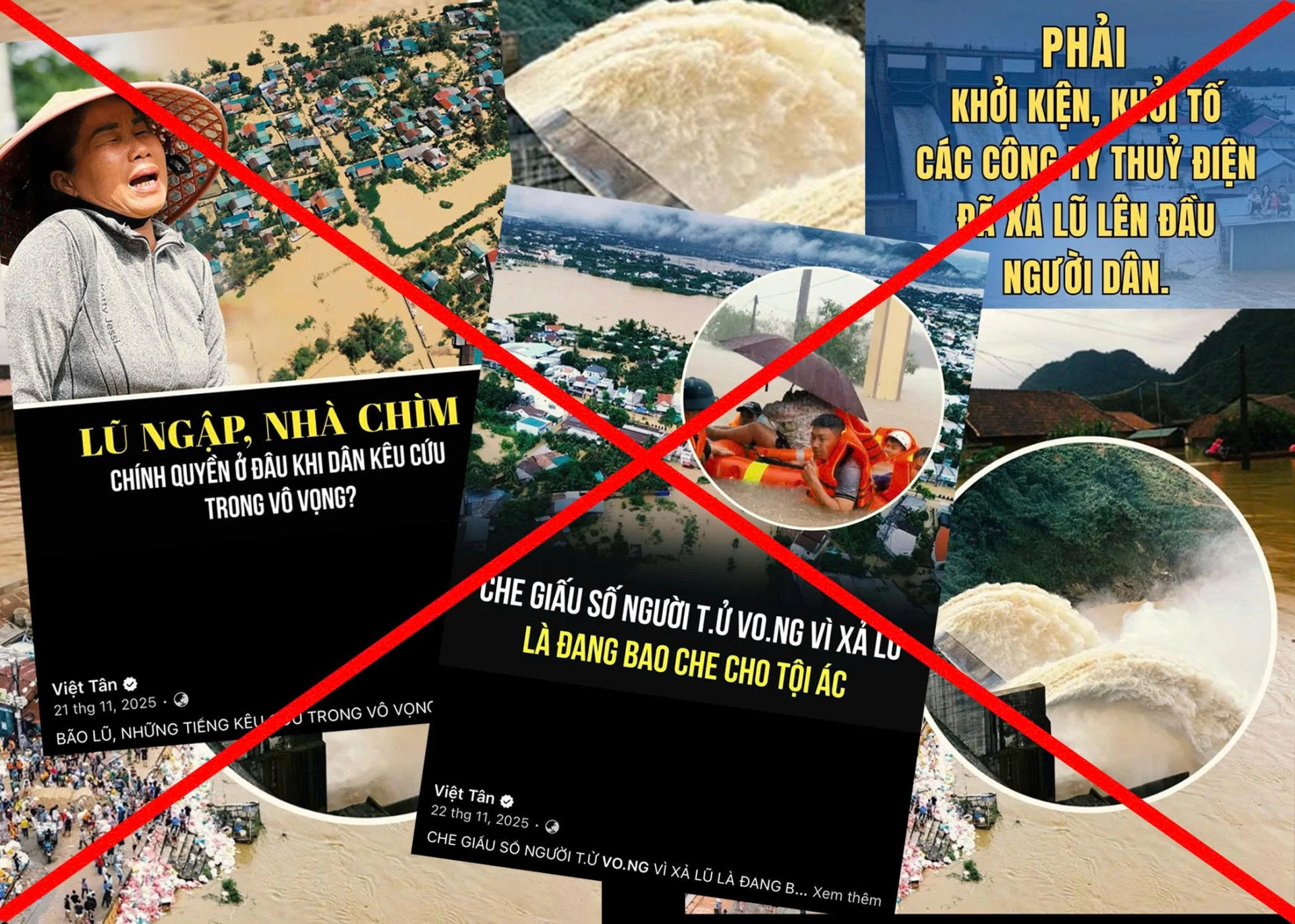 Các thế lực thù địch lợi dụng tình hình lũ lụt lịch sử ở Khánh Hòa và các tỉnh duyên hải miền Trung để xuyên tạc, chống phá.