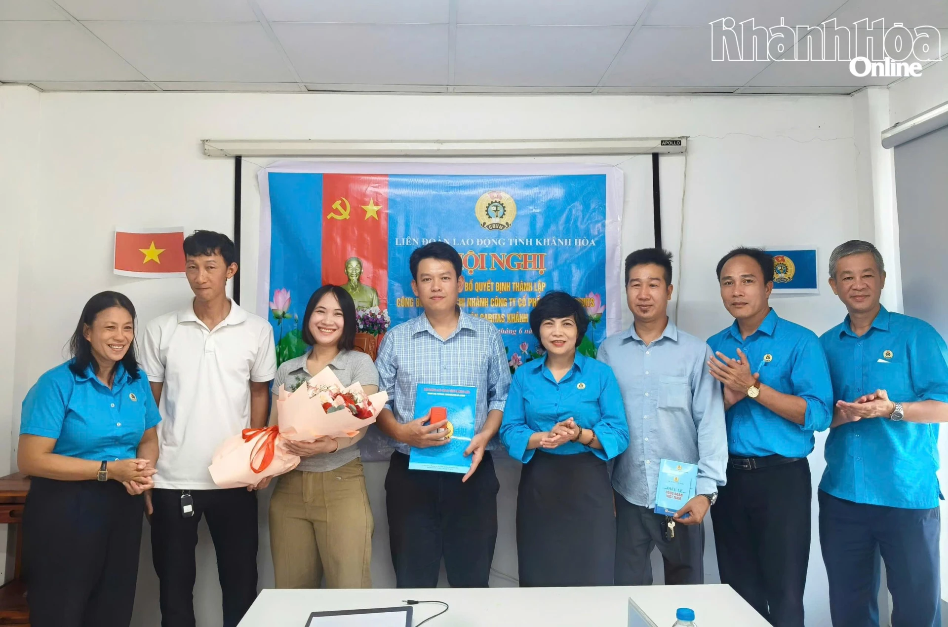 Thành lập Công đoàn cơ sở Chi nhánh Công ty Cổ phần Caritas Fruits - Nhà máy Caritas Khánh Hòa