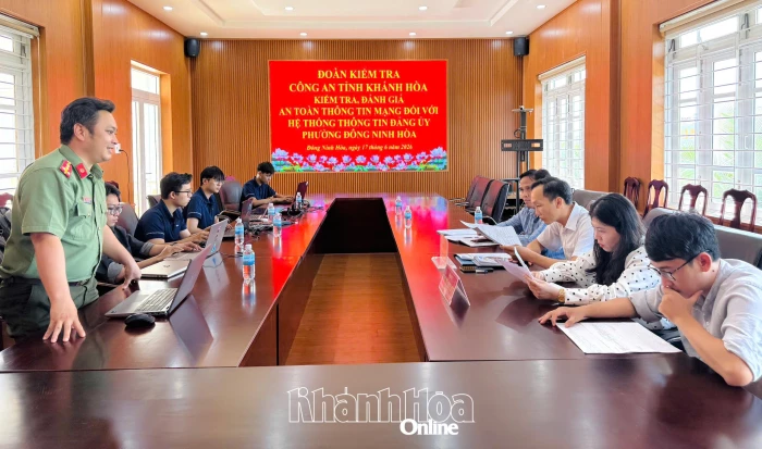 Tăng cường bảo đảm an toàn thông tin mạng tại phường Đông Ninh Hòa