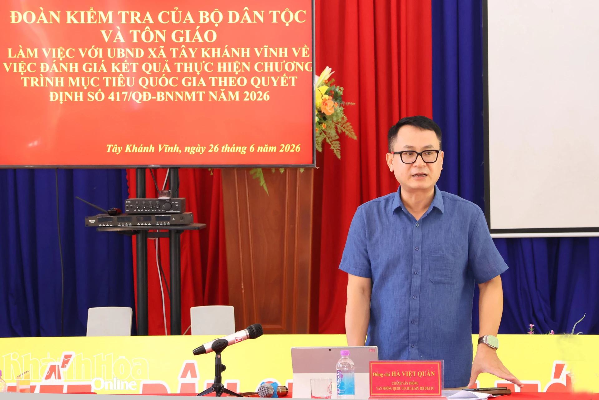 ông Hà Việt Quân - Chánh Văn phòng Quốc gia Dân tộc và Miền núi, Phó Trưởng đoàn công 
