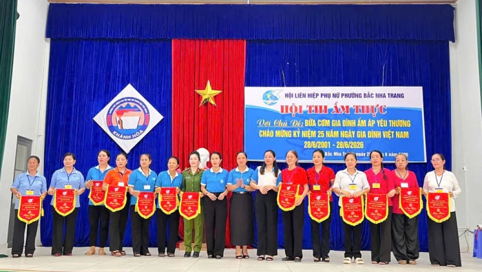 Hội Liên hiệp Phụ nữ phường Bắc Nha Trang tổ chức hội thi nấu ăn “Bữa cơm gia đình ấm áp yêu thương”