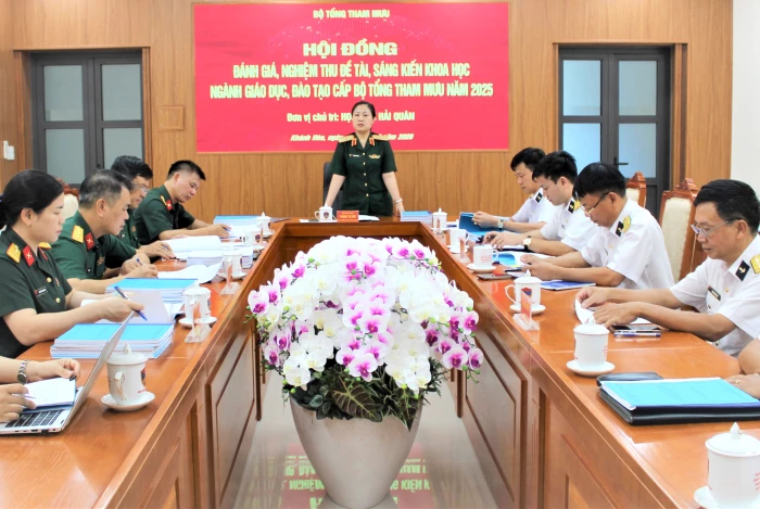 Nghiệm thu đề tài, sáng kiến cấp Bộ Tổng Tham mưu của các học viện, trường quân đội khu vực Nam Trung bộ