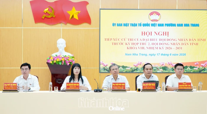 Đại biểu HĐND tỉnh tiếp xúc cử tri phường Nam Nha Trang