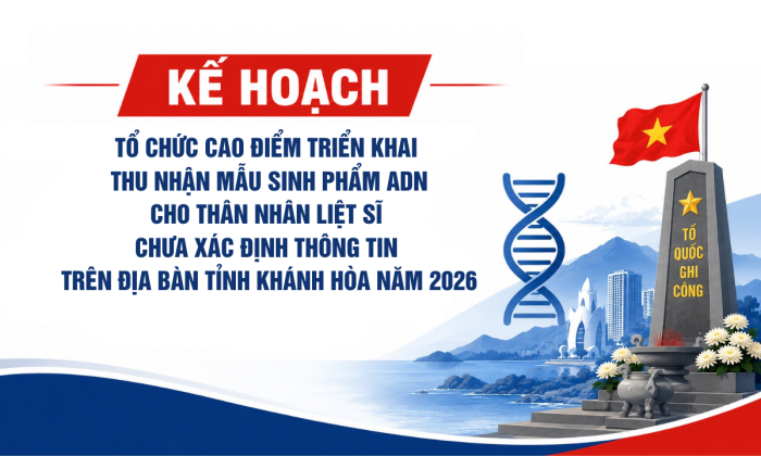 [Infographic] Cao điểm triển khai thu nhận mẫu sinh phẩm ADN cho thân nhân liệt sĩ chưa xác định thông tin trên địa bàn tỉnh Khánh Hòa
