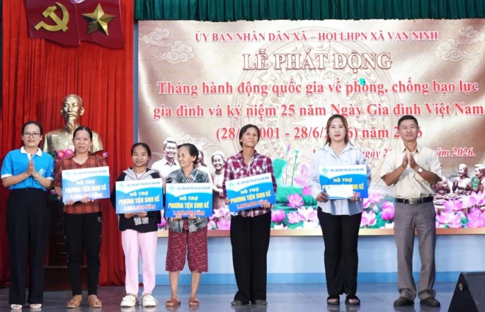 Xã Vạn Ninh phát động Tháng hành động quốc gia về phòng, chống bạo lực gia đình năm 2026