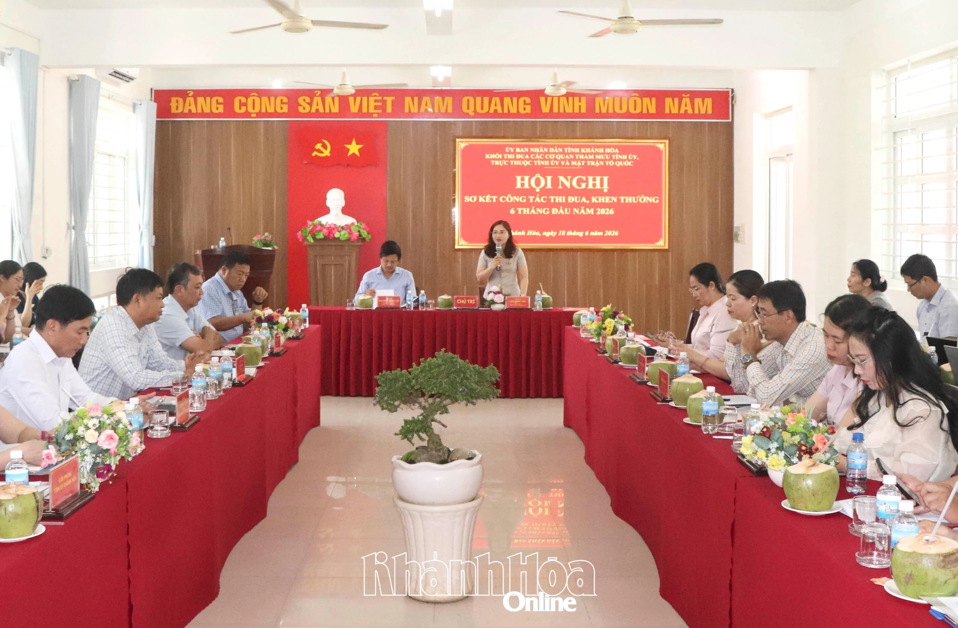 Khối thi đua các cơ quan tham mưu Tỉnh ủy, trực thuộc Tỉnh ủy và MTTQ sơ kết công tác thi đua khen thưởng 6 tháng đầu năm