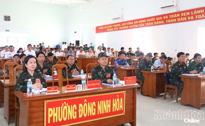 Khai mạc diễn tập tác chiến trong khu vực phòng thủ kết hợp phòng thủ dân sự phường Đông Ninh Hòa năm 2026