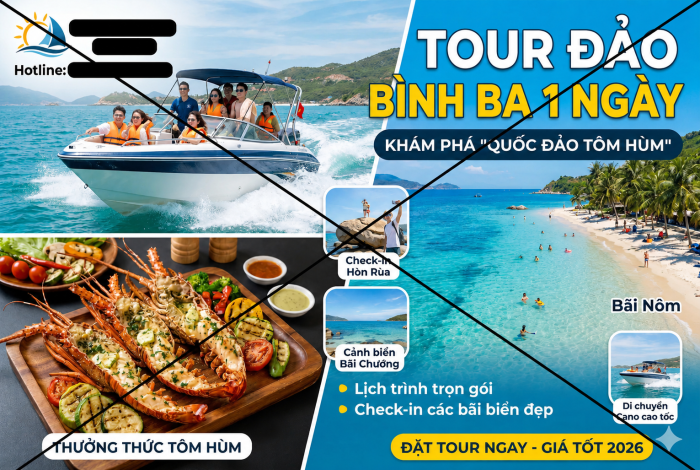 Không được tổ chức các hoạt động du lịch tại khu vực Mũi Hời, đảo Bình Ba, Hòn Chút 