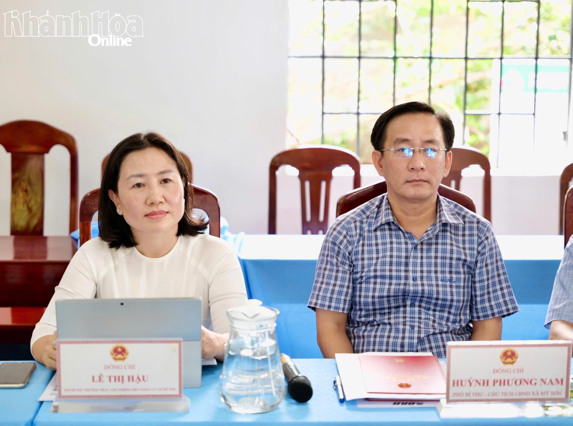 Lãnh đạo xã Mỹ Sơn tham dự buổi lễ.