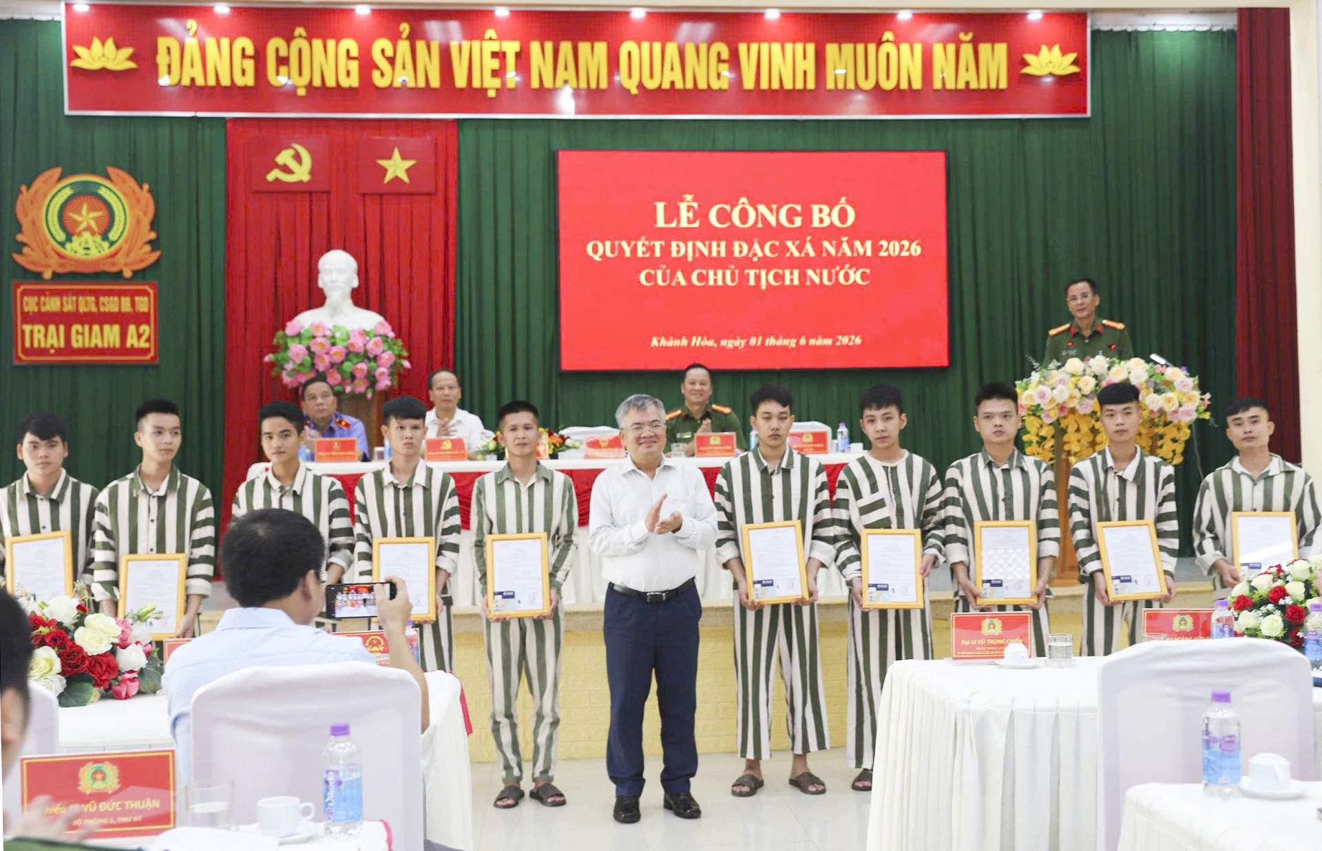 Trại giam A2 công bố Quyết định đặc xá năm 2026 của Chủ tịch nước