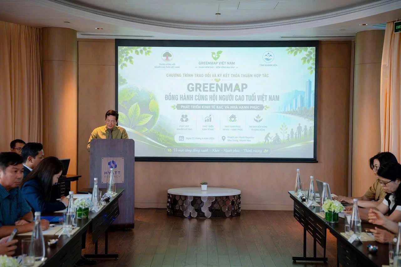 Ông Hà Văn An - Chủ tịch A&B Eco Green, “cha đẻ” của nền tảng GreenMap, chia sẻ định hướng xây dựng hệ sinh thái dữ liệu xanh cộng đồng.