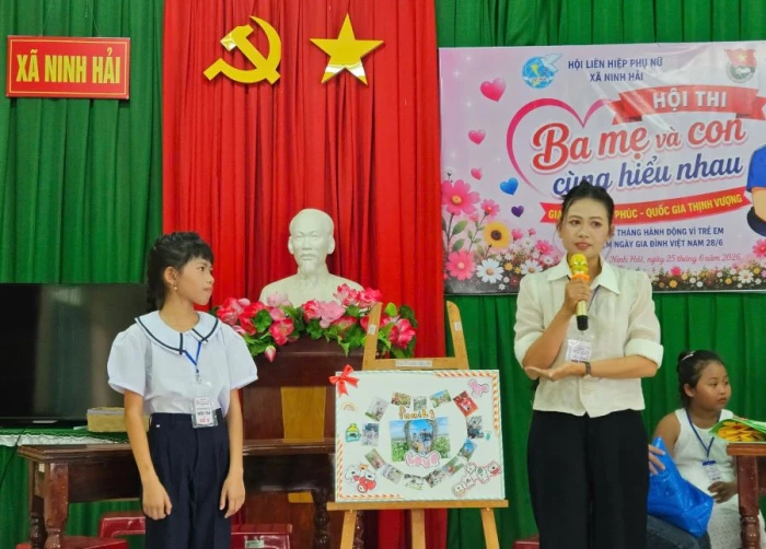Xã Ninh Hải tổ chức Hội thi “Ba mẹ cùng con hiểu nhau” 