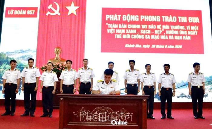 Lữ đoàn 957 phát động phong trào thi đua bảo vệ môi trường