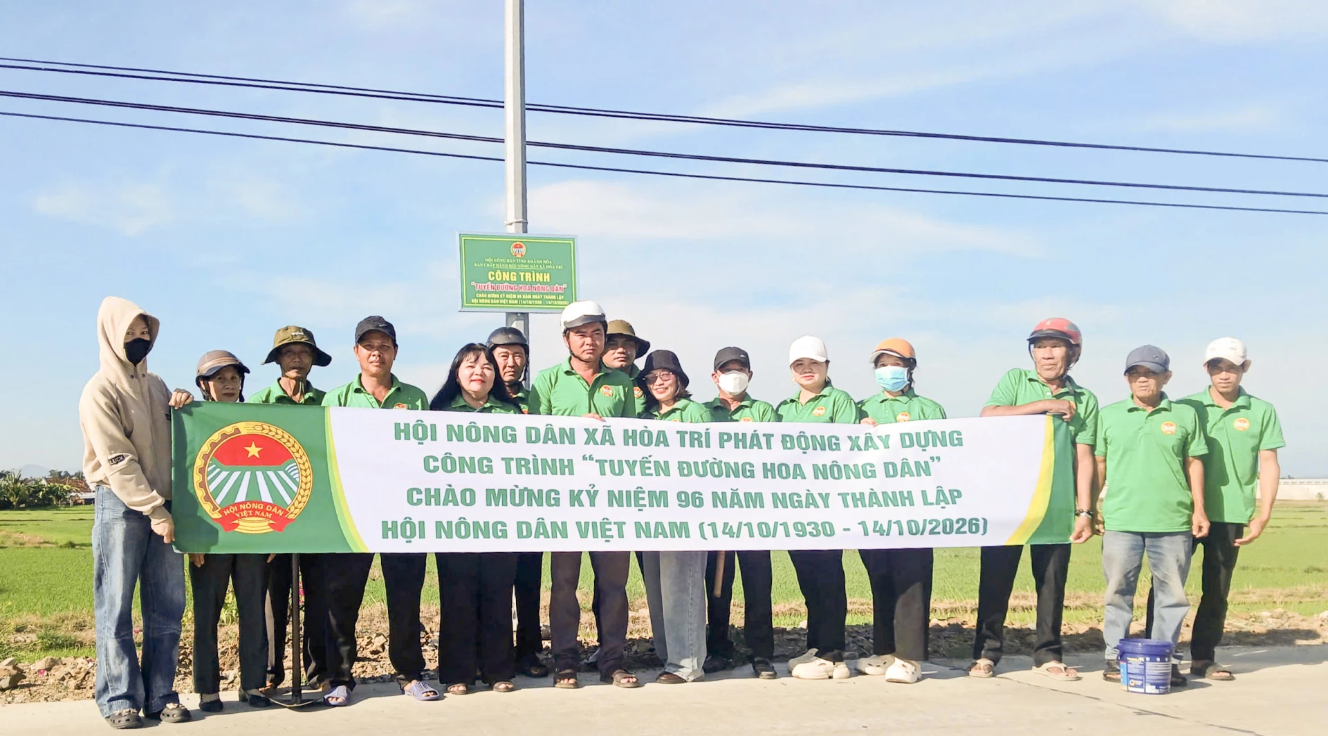 Hội Nông dân xã Hòa Trí ra mắt “Tuyến đường hoa nông dân”