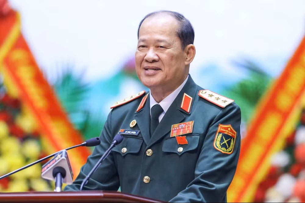 hượng tướng Bế Xuân Trường, Phó Chủ tịch Ủy ban Trung ương Mặt trận Tổ quốc Việt Nam, Chủ tịch Hội Cựu chiến binh Việt Nam, phát biểu tại Đại hội.