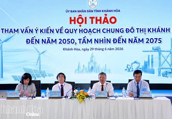 Hội thảo tham vấn ý kiến về Quy hoạch chung đô thị Khánh Hòa đến năm 2050, tầm nhìn đến năm 2075