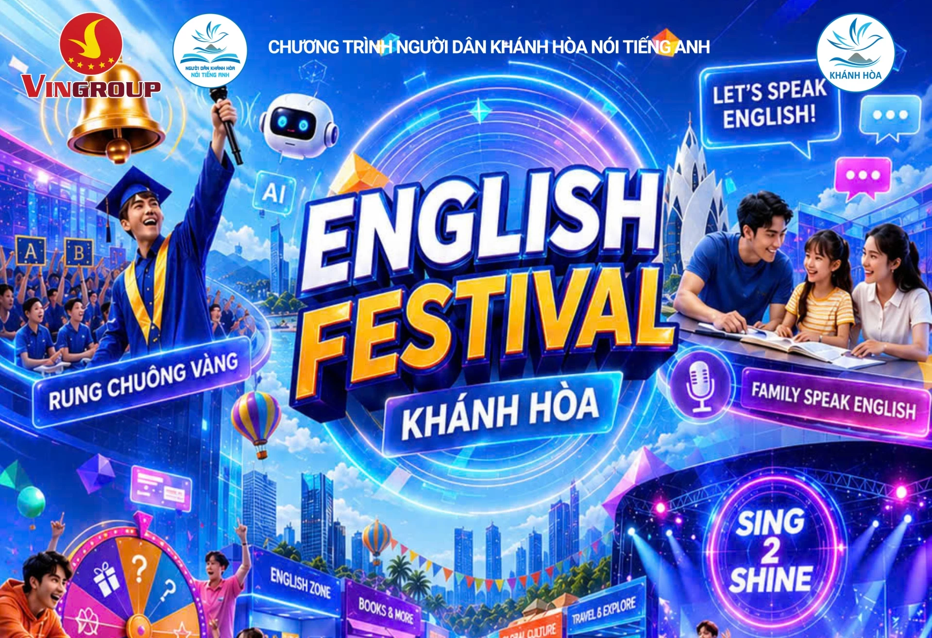 Livestream Ngày hội tiếng Anh tỉnh Khánh Hòa từ 16 giờ ngày 18-6