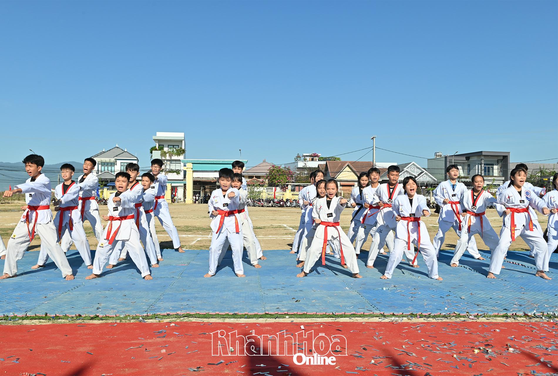 Biều diễn võ taekwondo.
