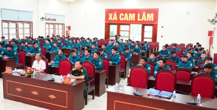 Xã Cam Lâm khai mạc huấn luyện dân quân năm thứ nhất đợt 1 