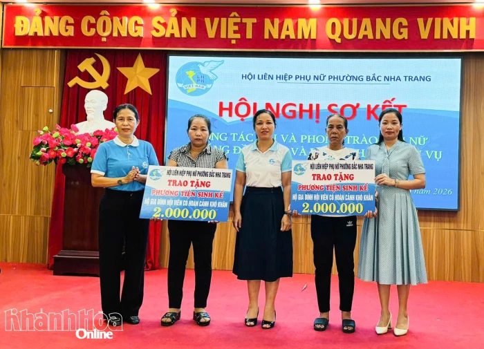 Hội Liên hiệp Phụ nữ phường Bắc Nha Trang sơ kết phong trào phụ nữ 6 tháng đầu năm