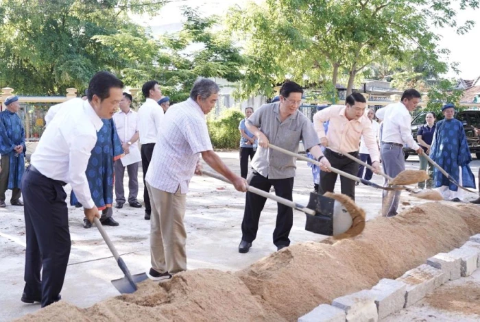 Xã Vạn Thắng khởi công tu sửa một số hạng mục đình Trung Dõng 