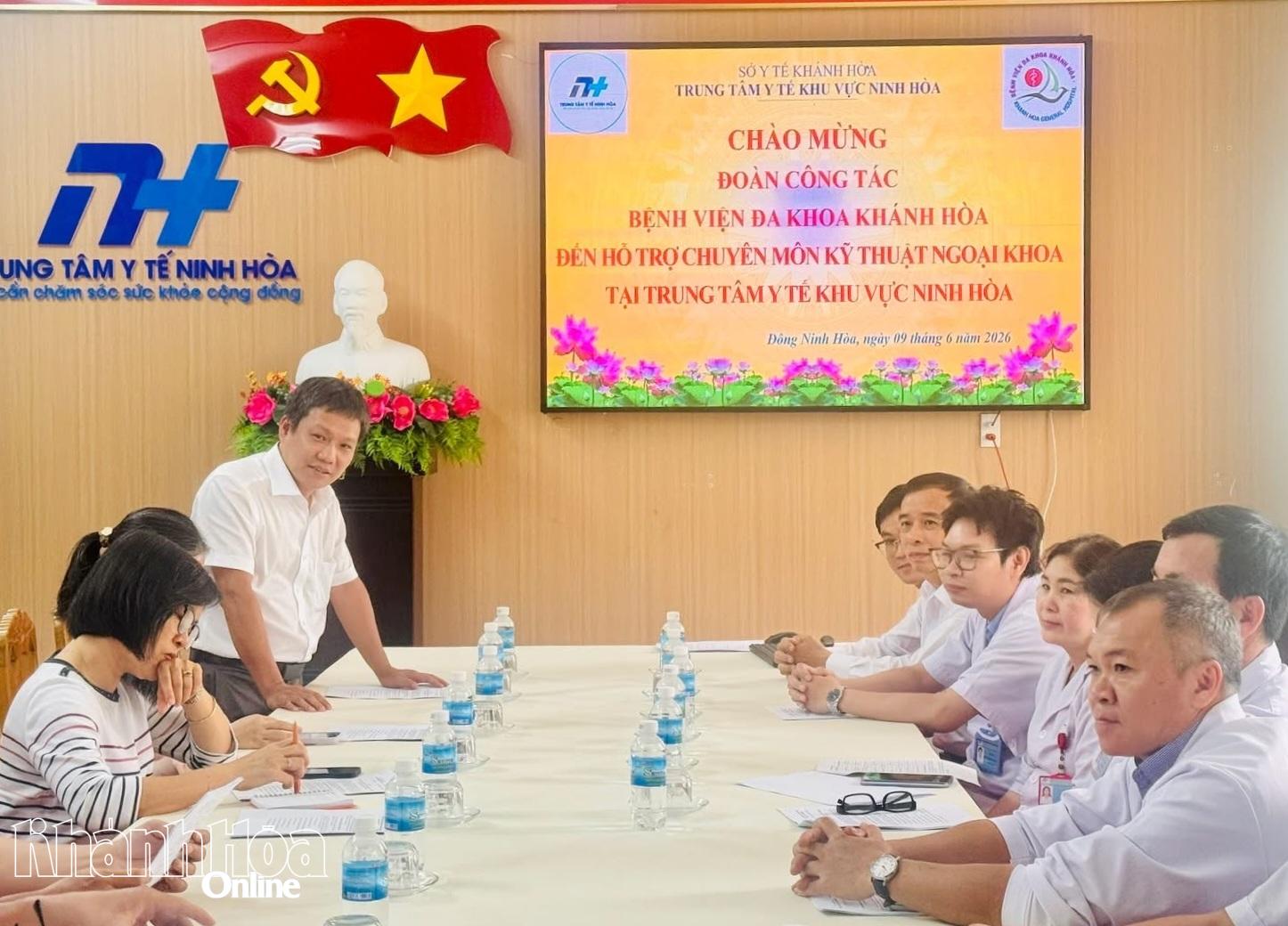 Sẽ tăng cường hỗ trợ chuyên môn cho Trung tâm Y tế khu vực Ninh Hòa