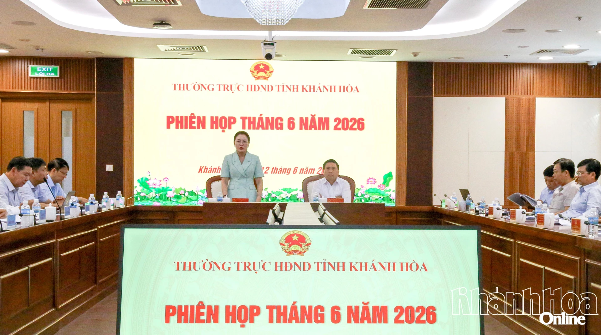 Đồng chí Phạm Thị Xuân Trang phát biểu tại phiên họp.