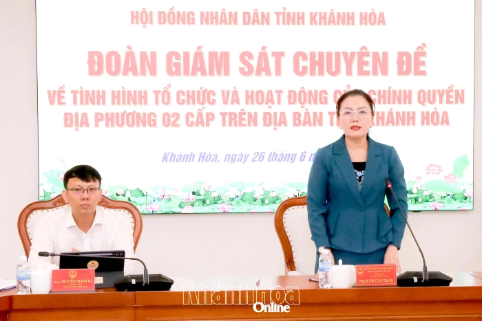 Đoàn Giám sát chuyên đề của HĐND tỉnh Khánh Hòa làm việc với UBND tỉnh
