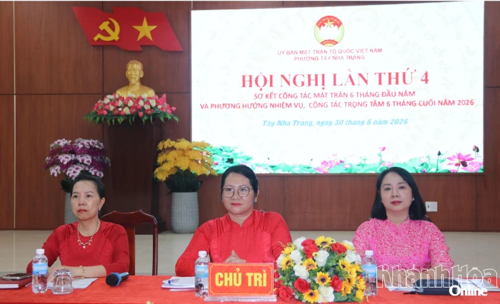 Ủy ban MTTQ Việt Nam phường Tây Nha Trang sơ kết công tác 6 tháng đầu năm