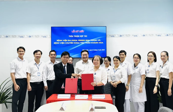 Bệnh viện Đa khoa Yersin Nha Trang và Bệnh viện Chuyên khoa Tâm thần Khánh Hòa ký kết thỏa thuận hợp tác