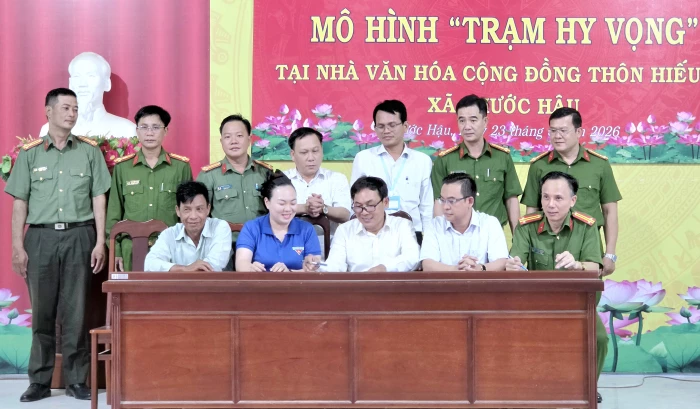 Xã Phước Hậu ra mắt mô hình “Trạm hy vọng”