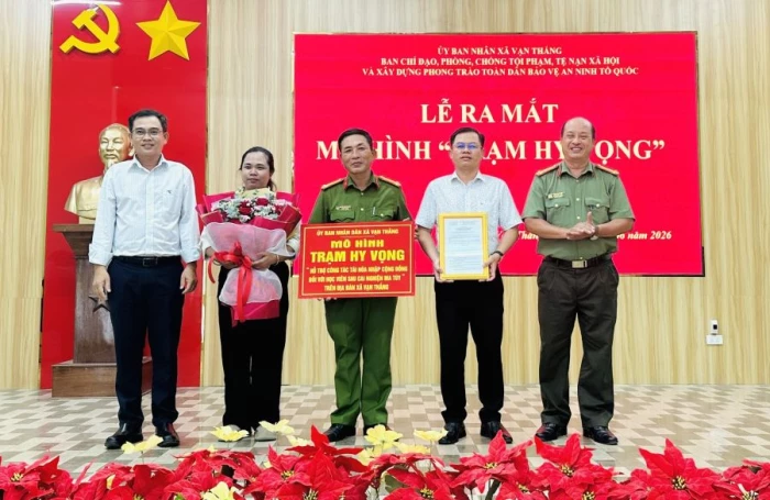 Xã Vạn Thắng ra mắt mô hình “Trạm hy vọng”