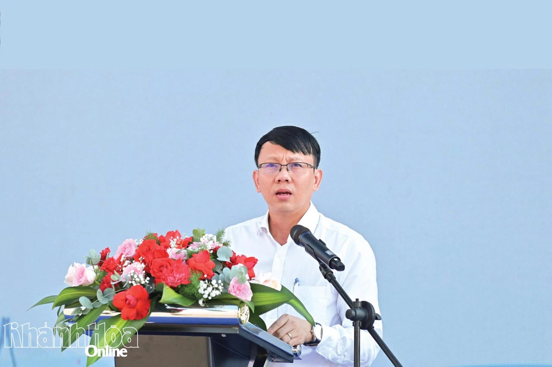 Đồng chí Nguyễn Thanh Hà phát biểu khai mạc ngày hội.