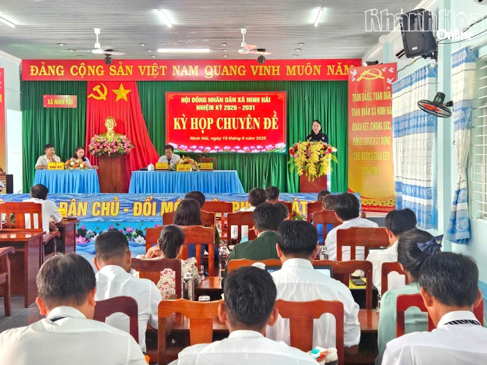 Kỳ họp chuyên đề HĐND xã Ninh Hải khóa II