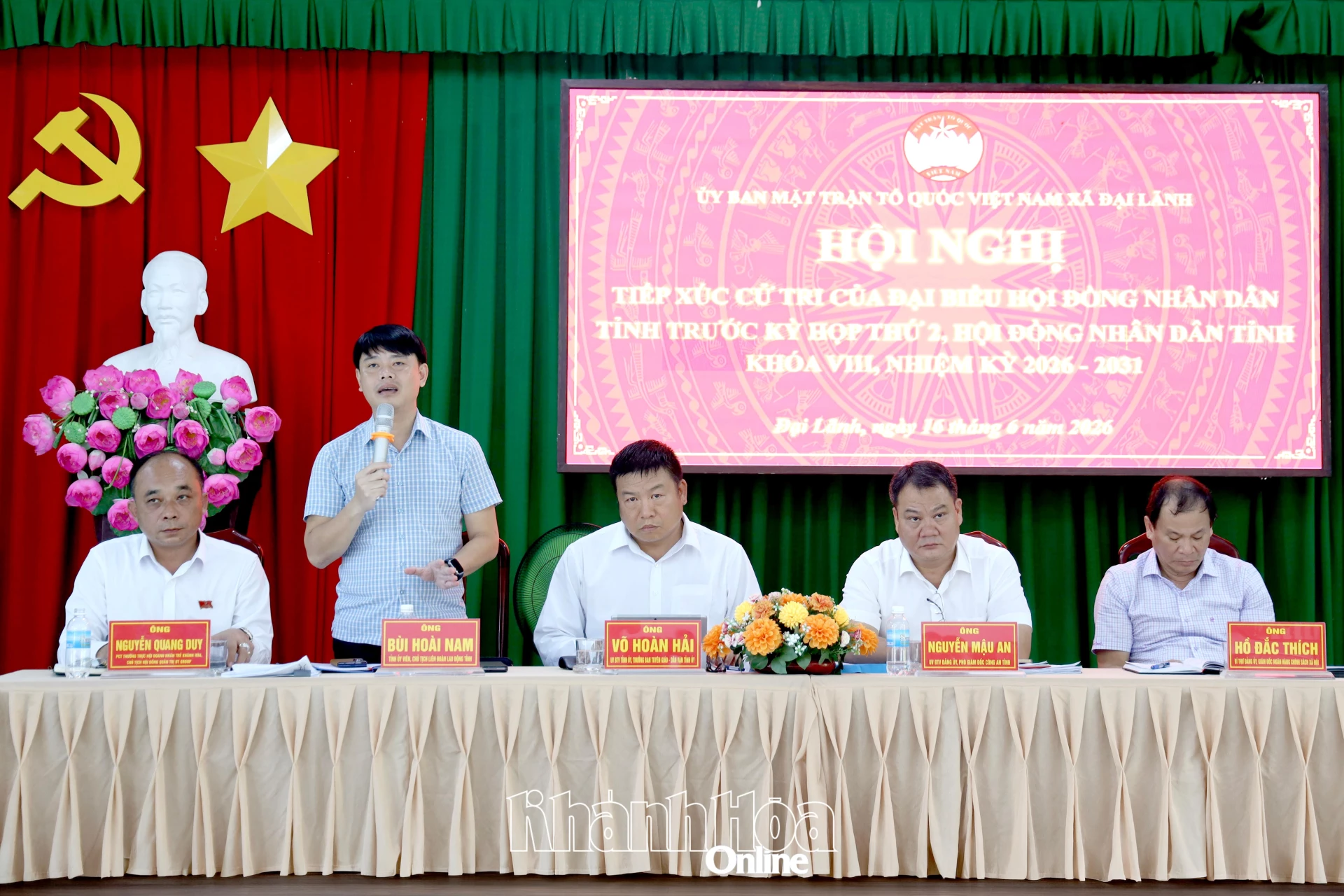 Đại diện Tổ đại biểu số 8 HĐND tỉnh báo cáo cử tri một số nội dung chuẩn bị cho Kỳ họp thứ 2, HĐND tỉnh khóa VIII.