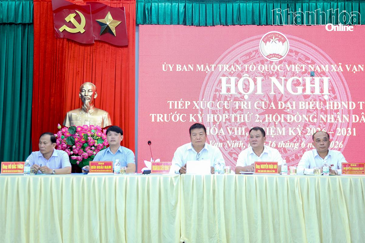Đại biểu HĐND tỉnh Khánh Hòa tiếp xúc cử tri các xã Vạn Hưng, Vạn Ninh, Vạn Thắng