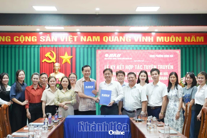 Phường Đông Hải ký kết hợp tác tuyên truyền với Báo và Phát thanh, Truyền hình Khánh Hòa