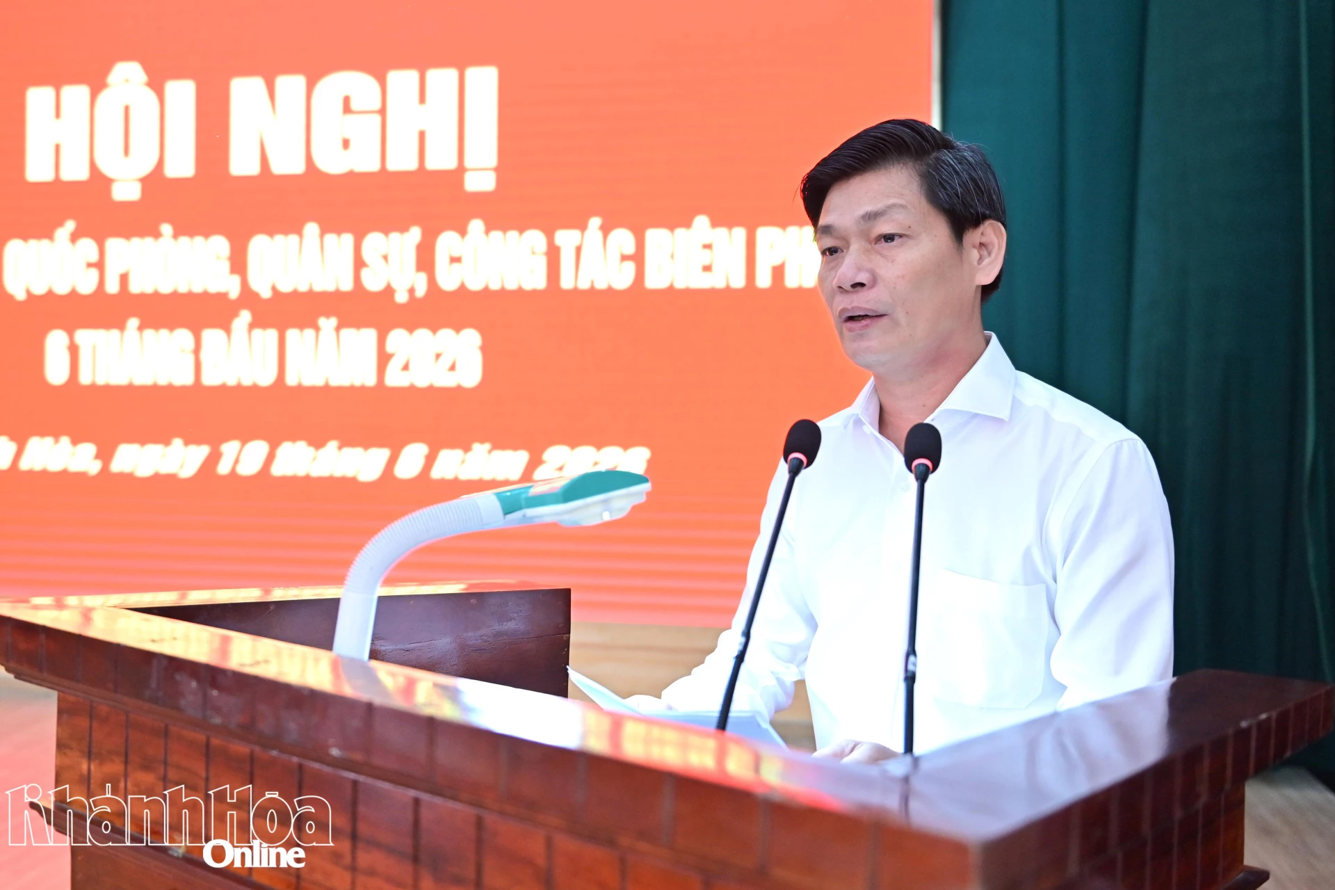 Đại diện Sở Nông nghiệp và Môi trường phát biểu tại hội nghị.