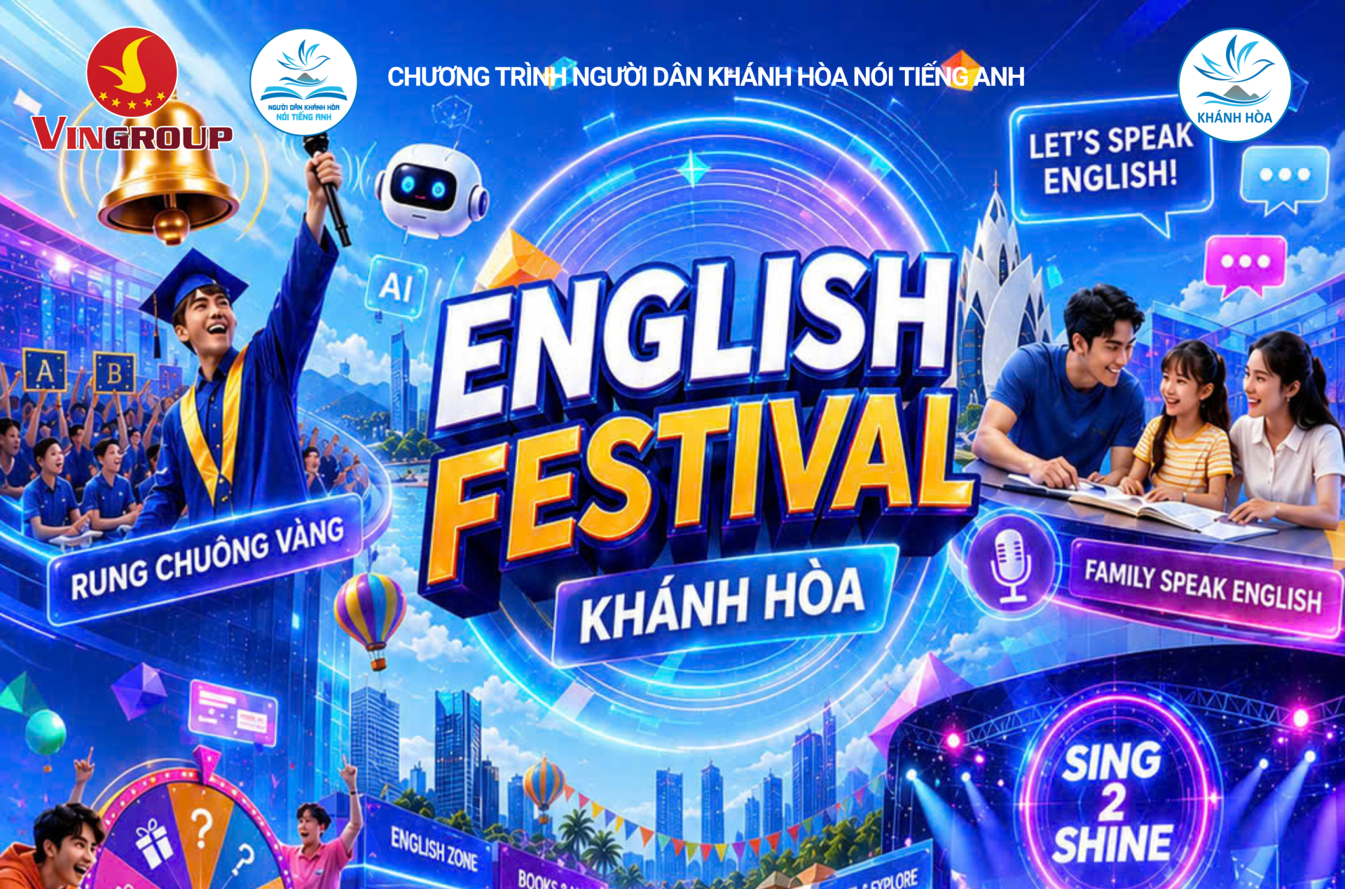 Ngày hội tiếng Anh tỉnh Khánh Hòa 2026 sẽ diễn ra vào ngày 18-6