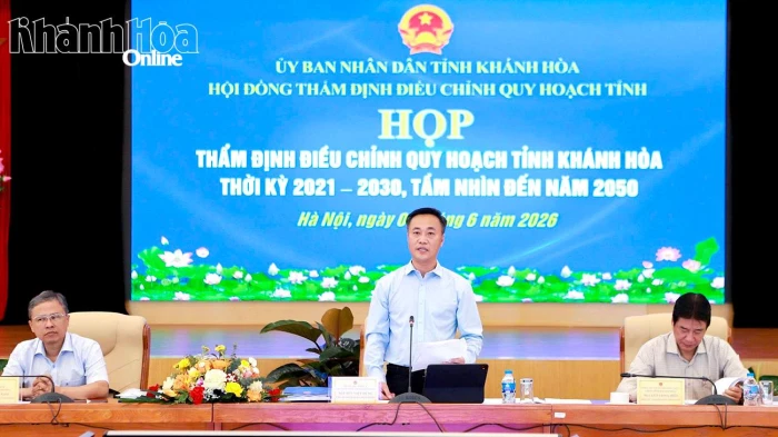 Thẩm định điều chỉnh Quy hoạch tỉnh Khánh Hòa thời kỳ 2021 - 2030, tầm nhìn đến năm 2050