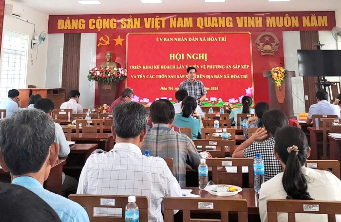 Xã Hòa Trí lấy ý kiến Nhân dân về phương án sắp xếp thôn