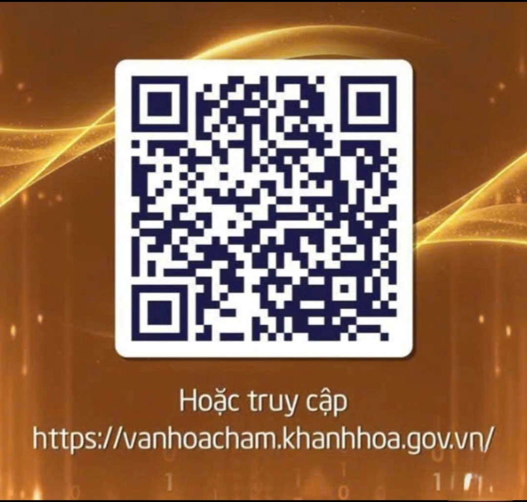 Mã QR nền tảng số về di sản văn hóa Chăm tại tỉnh Khánh Hòa.