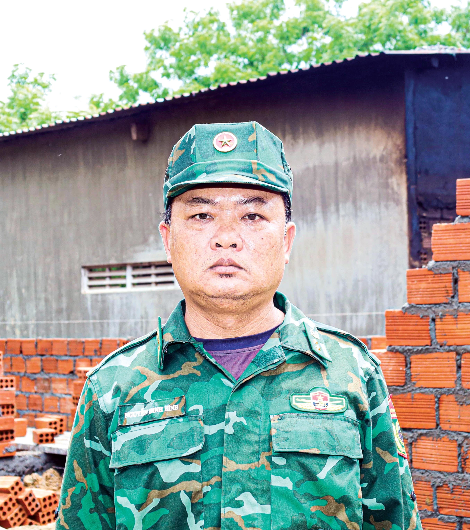 Trung tá Nguyễn Đinh Bình - Phó Đồn trưởng Đồn Biên phòng Vĩnh Hy.