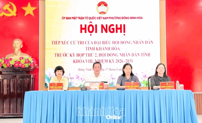 Đại biểu HĐND tỉnh tiếp xúc cử tri phường Đông Ninh Hòa