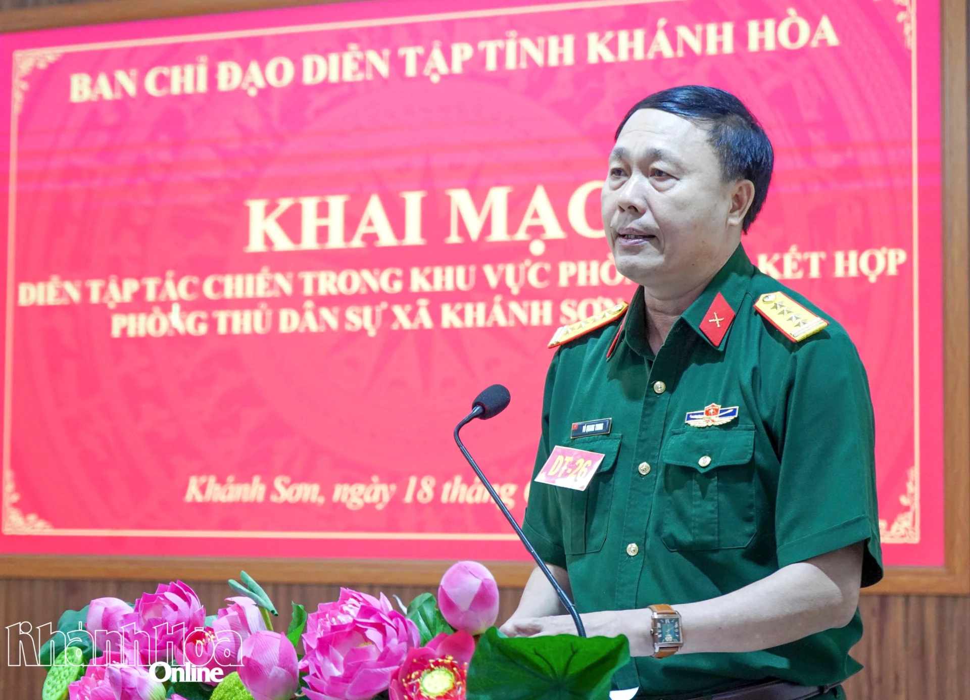 Khai mạc diễn tập tác chiến trong khu vực phòng thủ kết hợp phòng thủ dân sự xã Khánh Sơn năm 2026