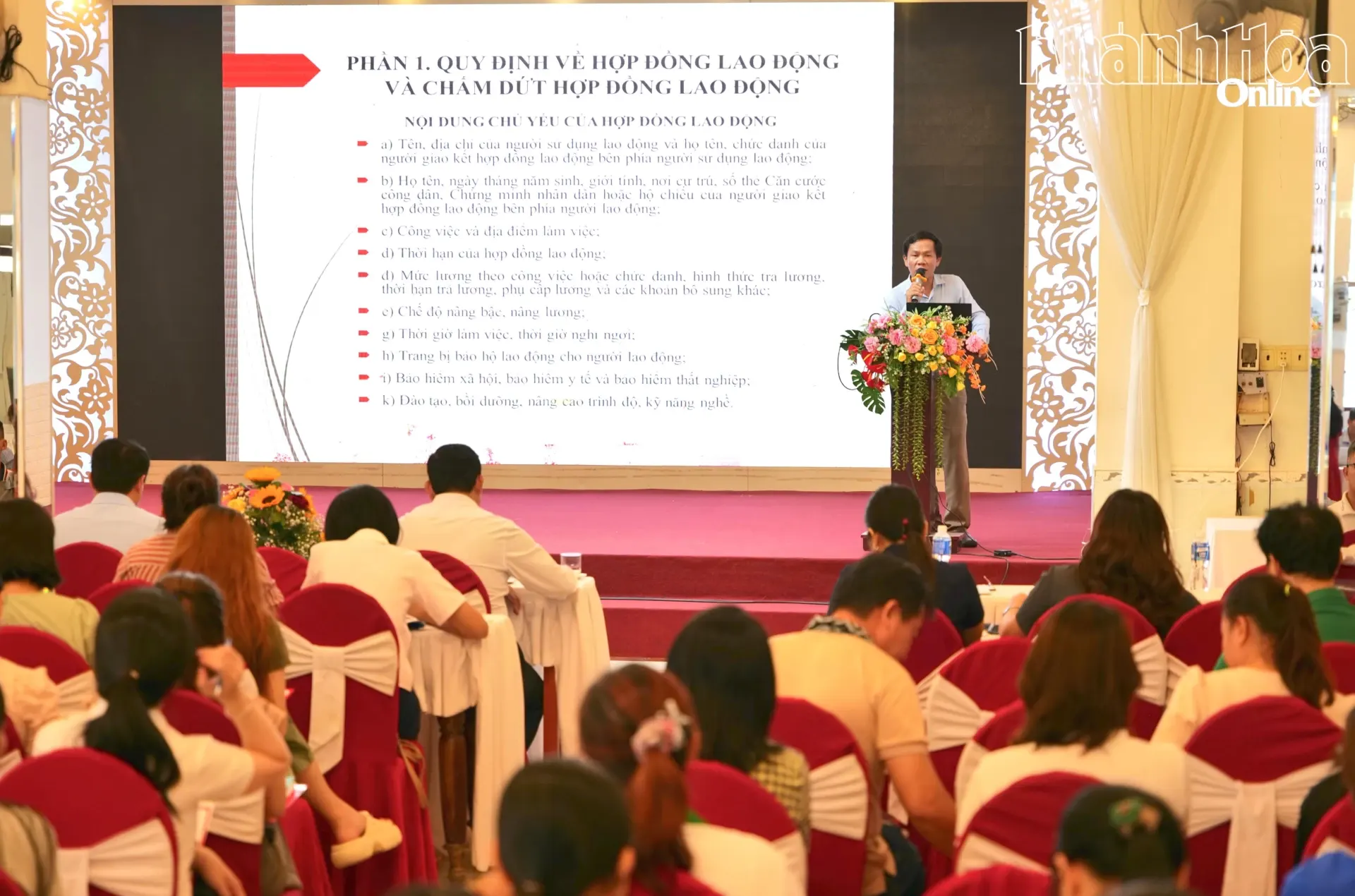 Sở Nội vụ Khánh Hòa tập huấn chính sách pháp luật về lao động cho doanh nghiệp