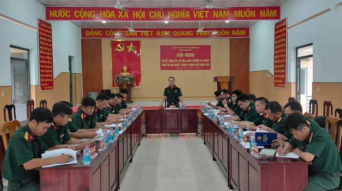 Cụm thi đua số 3, Bộ Chỉ huy Quân sự tỉnh sơ kết phong trào thi đua Quyết thắng 6 tháng đầu năm 2026